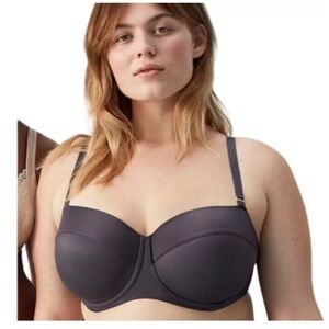 ThirdLove Size 30G Dark Gray Matte and Shine Balconette Bea